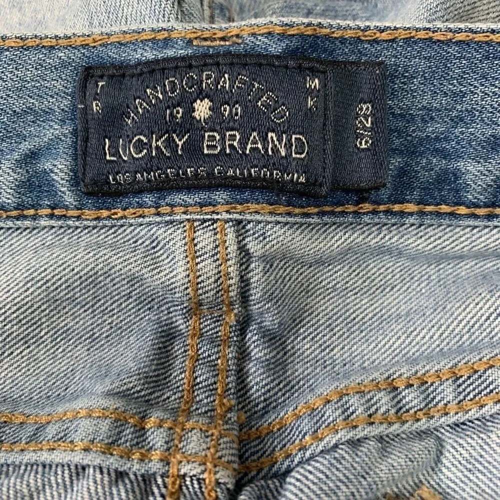 Lucky Brand The Cut Off Raw Hem Embroidered Shorts